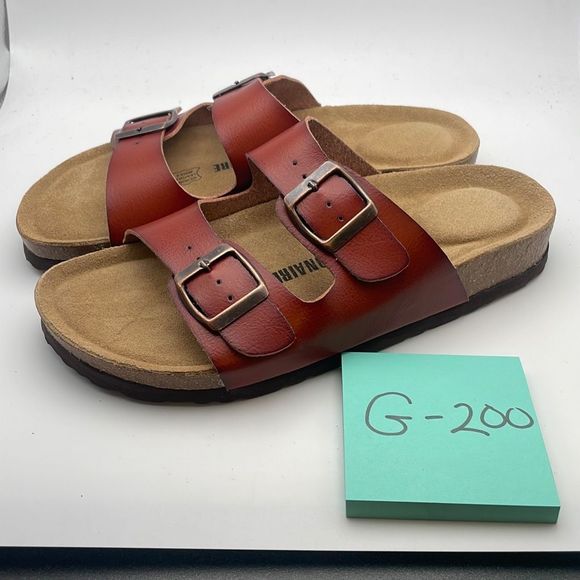 CUSHIONAIRE Women's Comfy Cork Footbed Sandal SIZE 7 WHISKEY - Picture 3 of 6